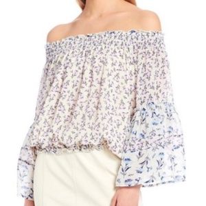 Free People Rose Valley Floral Off-the-Shoulder Top (S)